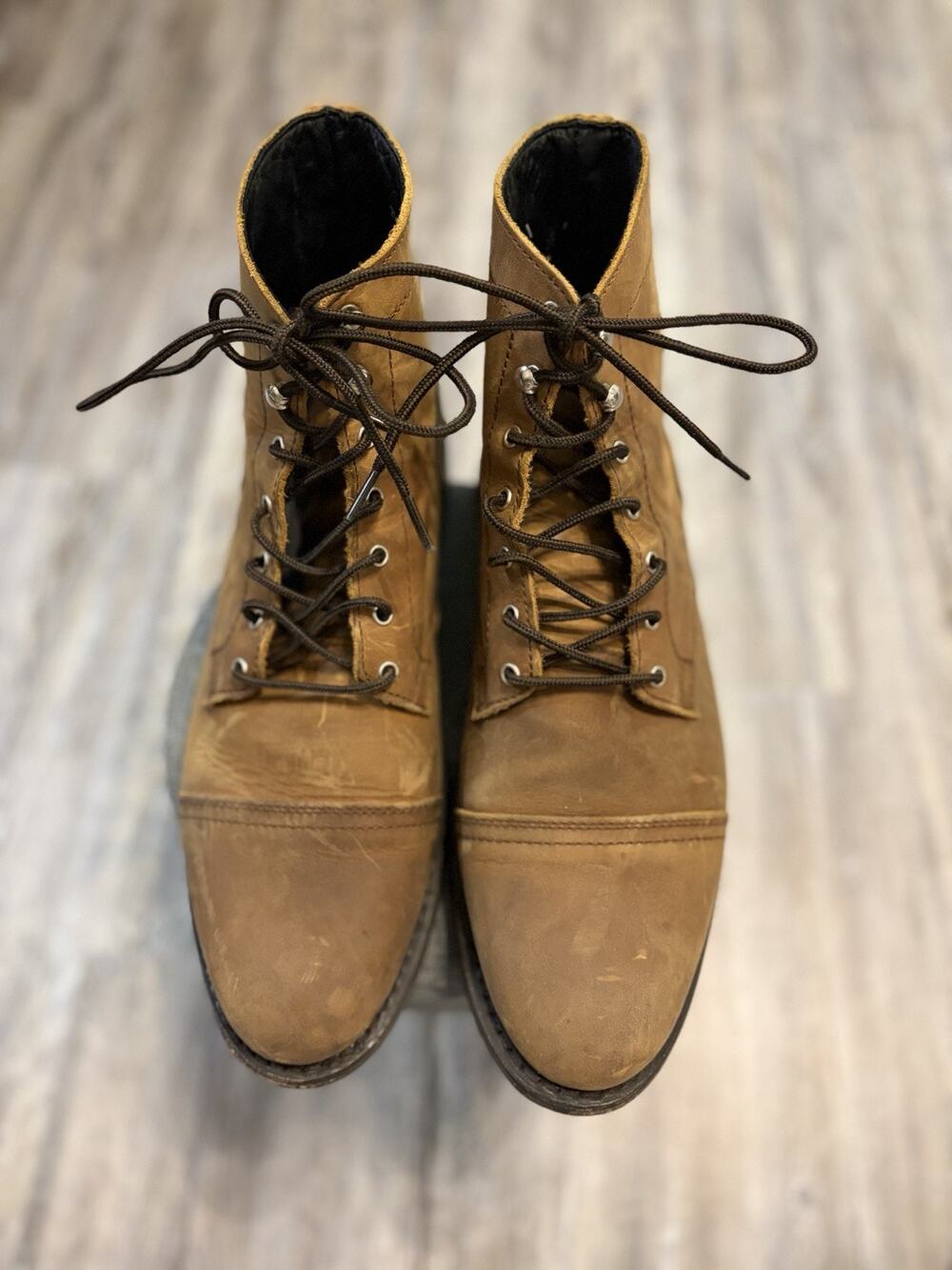 Thursday Boot Co Captain Men’s Size 13 Brown Leather Cap Toe Lace Up Boots.
